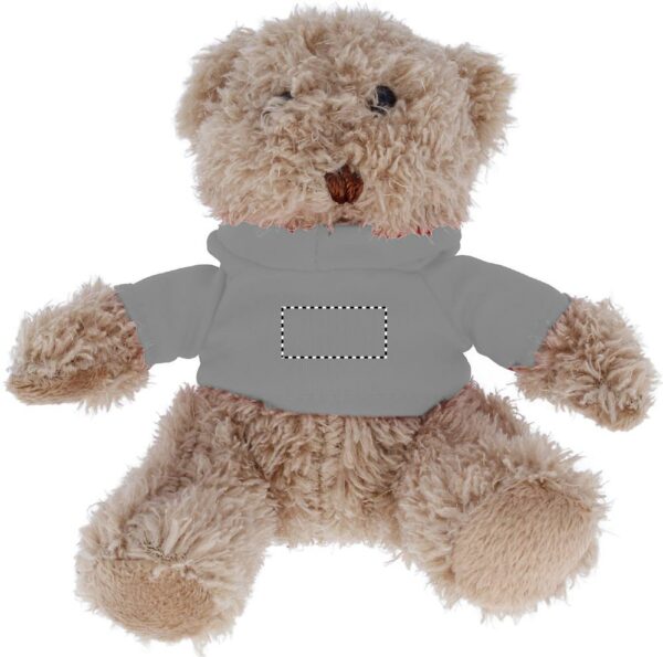 Ours en peluche avec T-shirt à capuche en coton personnalisé – Image 5