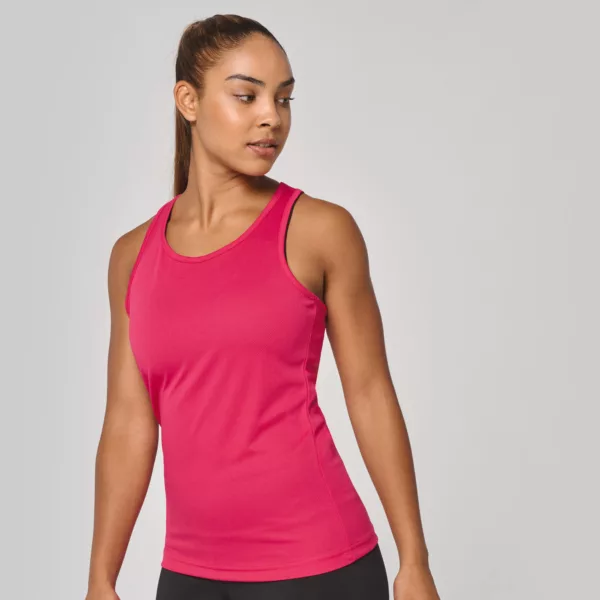 age h - 1 Débardeur femme sport en polyester léger à séchage rapide – Image 1